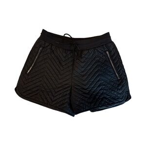 Athleta Black Athletic Shorts with Quilted Texture